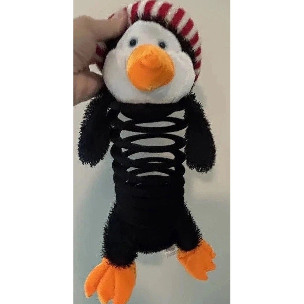 Plush Christmas Penguin Rare Slinky Neck 12" Hat Sugar Loaf Stuffie